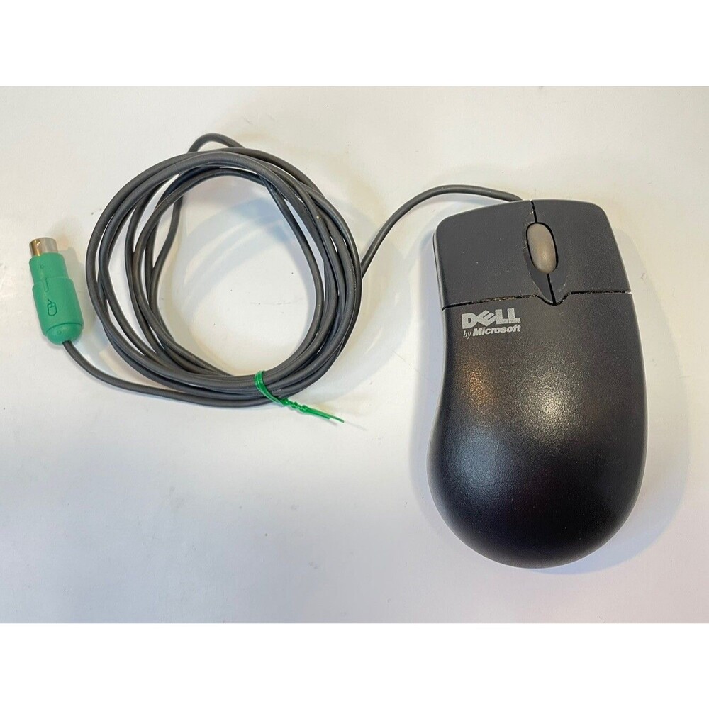 MICROSOFT Dell IntelliMouse Computer Mouse Wired ITE 78CJ Roller Ball 7-pin PS/2